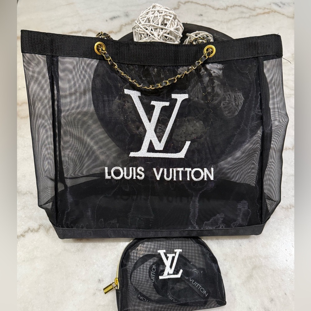 Louis Vuitton Black Mesh Shoulder Bag